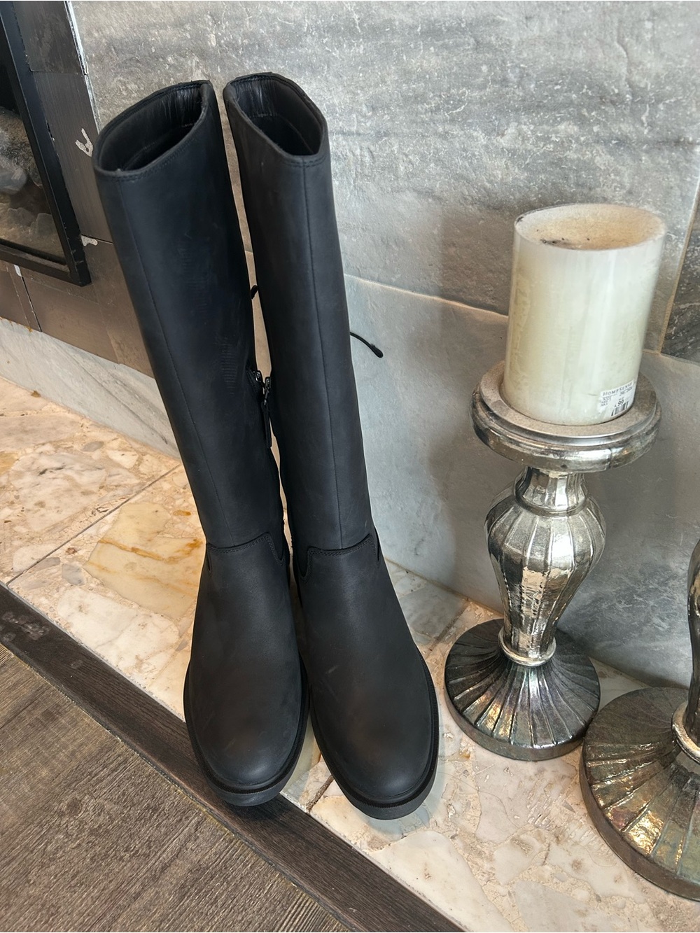 Timberland Black leather Tall Riding Boots